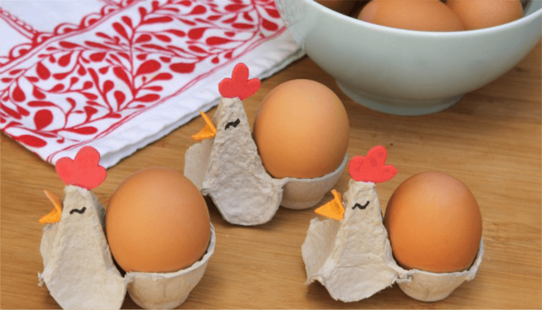 Gallinitas de cartón